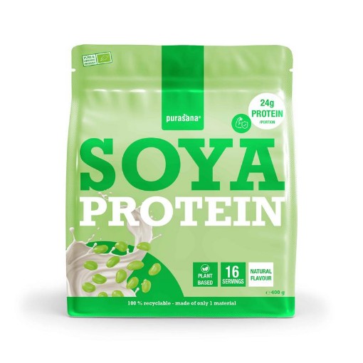 Purasana Plant protein soja natuurlijk bio 400g