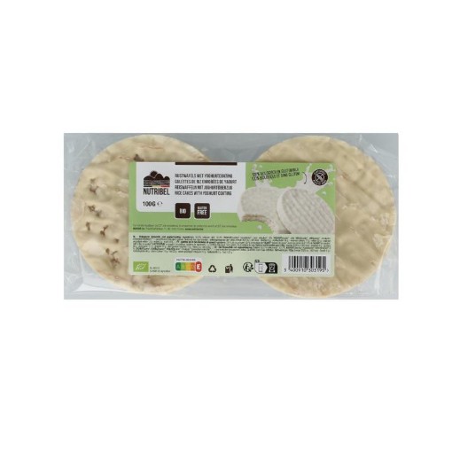 Nutribel Rijstwafels yoghurt coat bio 100g