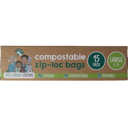 Eco Green Living Bewaarzakjes hersluitbaar 2.5 liter 15st