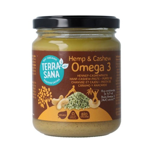 Terrasana omega 3 hennep cashewpasta 250g