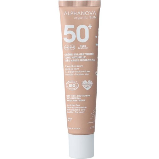 Alphanova skin sun face tinted cream light 50gr