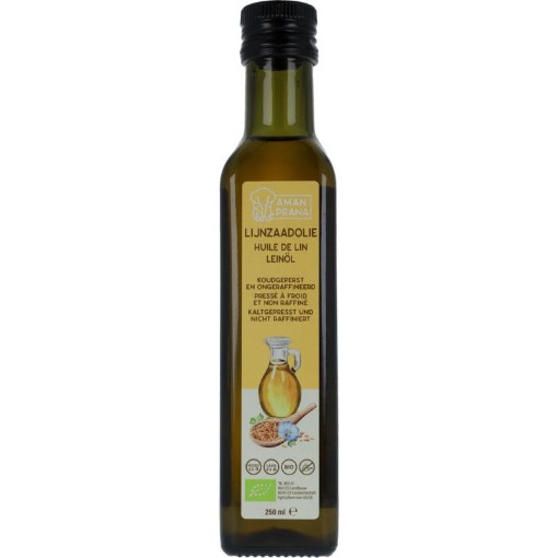 Amanprana lijnzaadolie bio 250ml