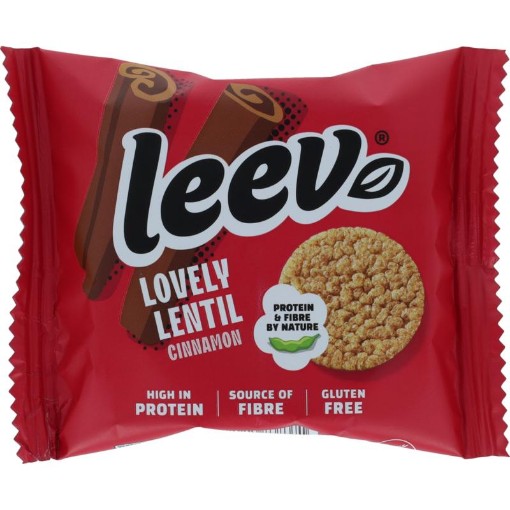 Leev lovely lentil wafel kaneel 2st 20gr