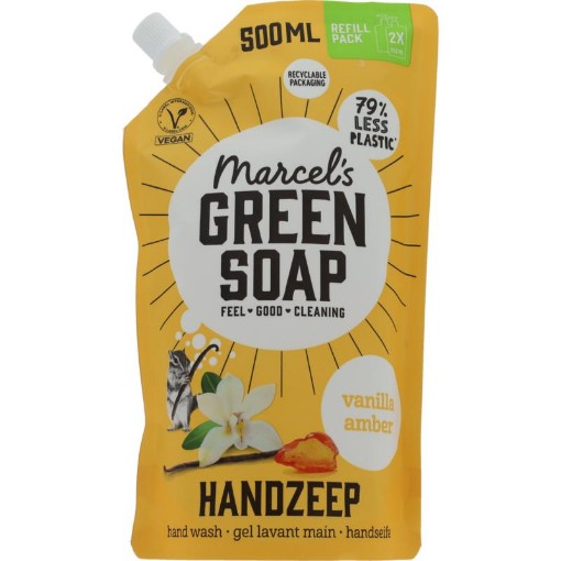 Marcel's Green Soap handzeep vanille & amber nav 500ml