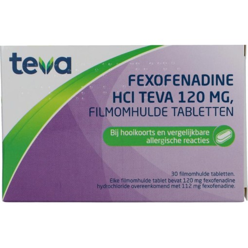 Teva fexofenadine hci 120mg phc uad 30tb