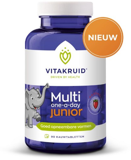 Vitakruid one a day junior aardbei 90tb