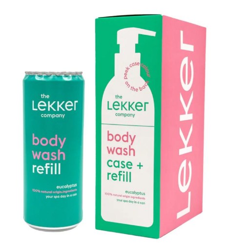 Lekker Company body wash case + refill eucal 330ml
