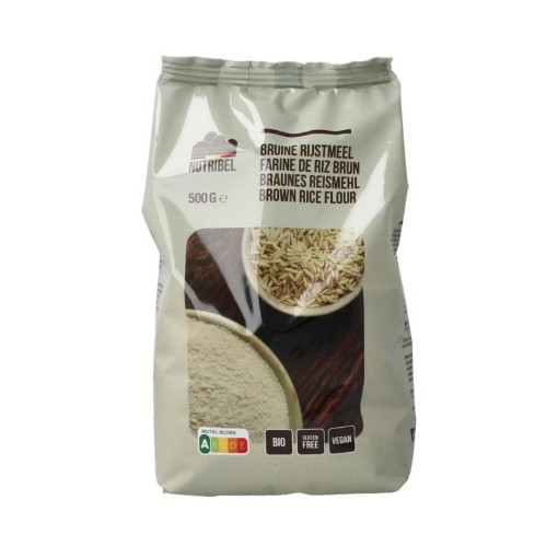 Nutribel Bruine rijstmeel glutenvrij bio 500g
