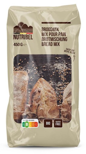 Nutribel Broodmix vezelrijk glutenvrij bio 450g
