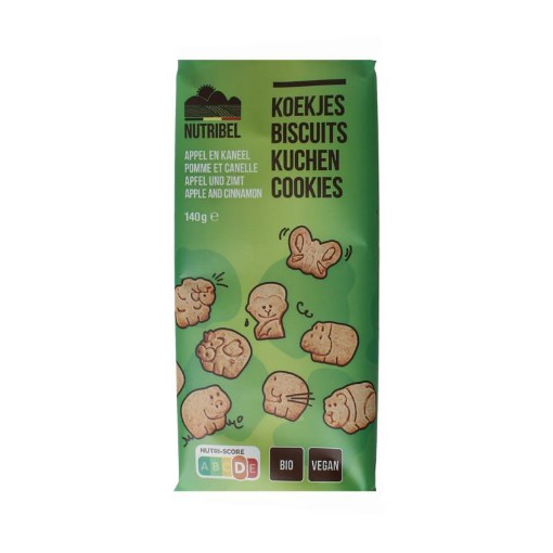 Nutribel Kinderkoekjes appel kaneel bio 140g