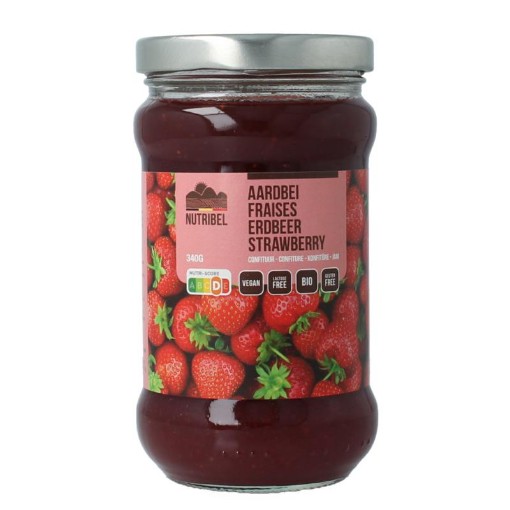 Nutribel Aardbeien confituur bio 340g