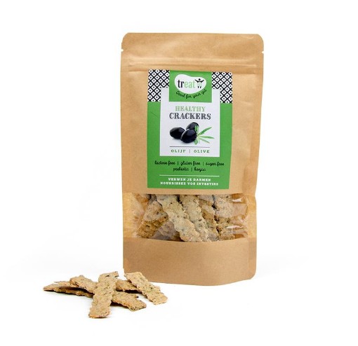 Treat Crackers olijf glutenvrij 80g