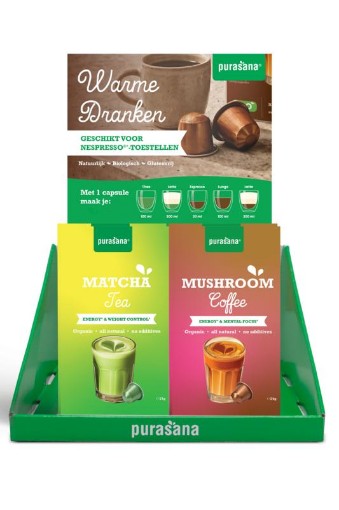 Purasana Display Hot Drinks Nespresso capsules gevuld 0