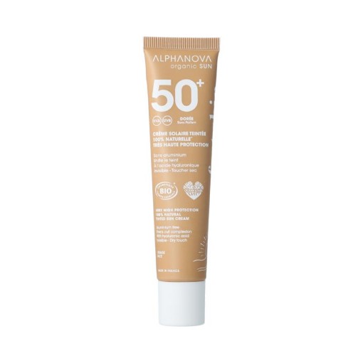 Alphanova Sun Sun bio tinted sunscreen cream golden SPF50+ 40gr