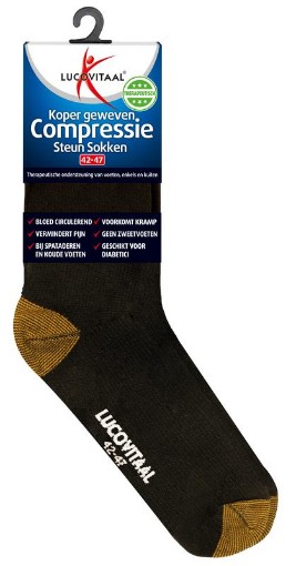 Koper compressie steunsok 42 - 47