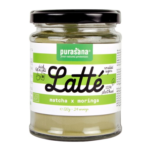 Matcha moringa latte bio