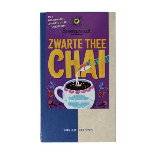 Sonnentor Sonnentor zwarte chai thee bio 18st