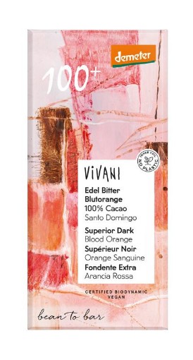 Chocolade Demeter puur 100% bloedsinaasappel bio