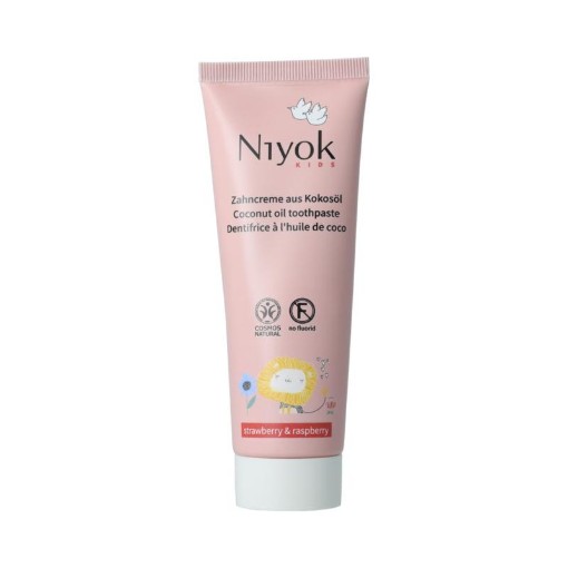 Niyok tandpasta kids strawberry&raspberry 75ml