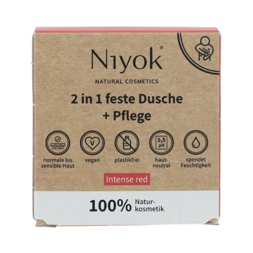 Niyok 2 in 1 shower intense red 80gr